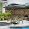 Outdoor 10 Feet Solar Umbrella with LED Lights and Adjustable Tilt for Perfect Shade